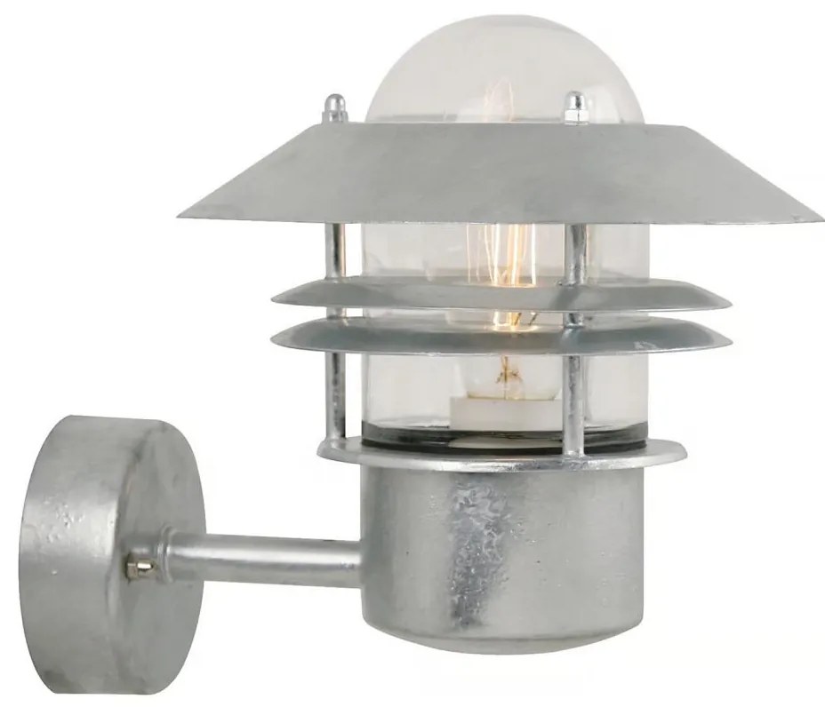 Nordlux - Kültéri fali lámpa BLOKHUS 1xE27/60W/230V IP54 ezüst 25011031