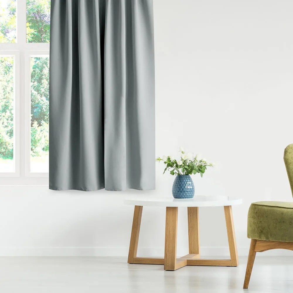 Szürke sötétítő függöny 140x175 cm Eyelets – Restilo