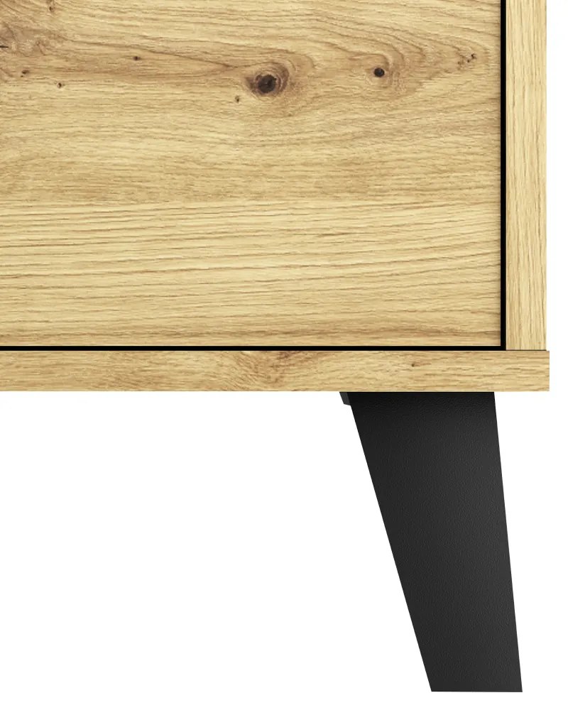 BOGAN 1D3S komód, tölgyfa artisan