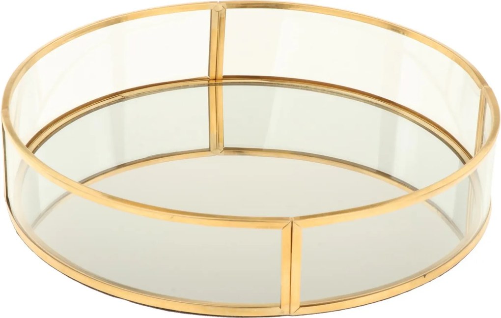 Kozmetikai rendszerező tükör tálca kerek dekoratív tükör