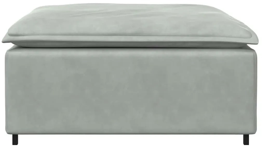 világosszürke moduláris kanapé lábzsámoly modul 100x100x48 cm