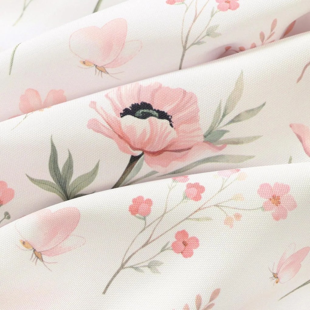 Goldea ovális teflonos terítő - rózsaszín virágok 120 x 180 cm