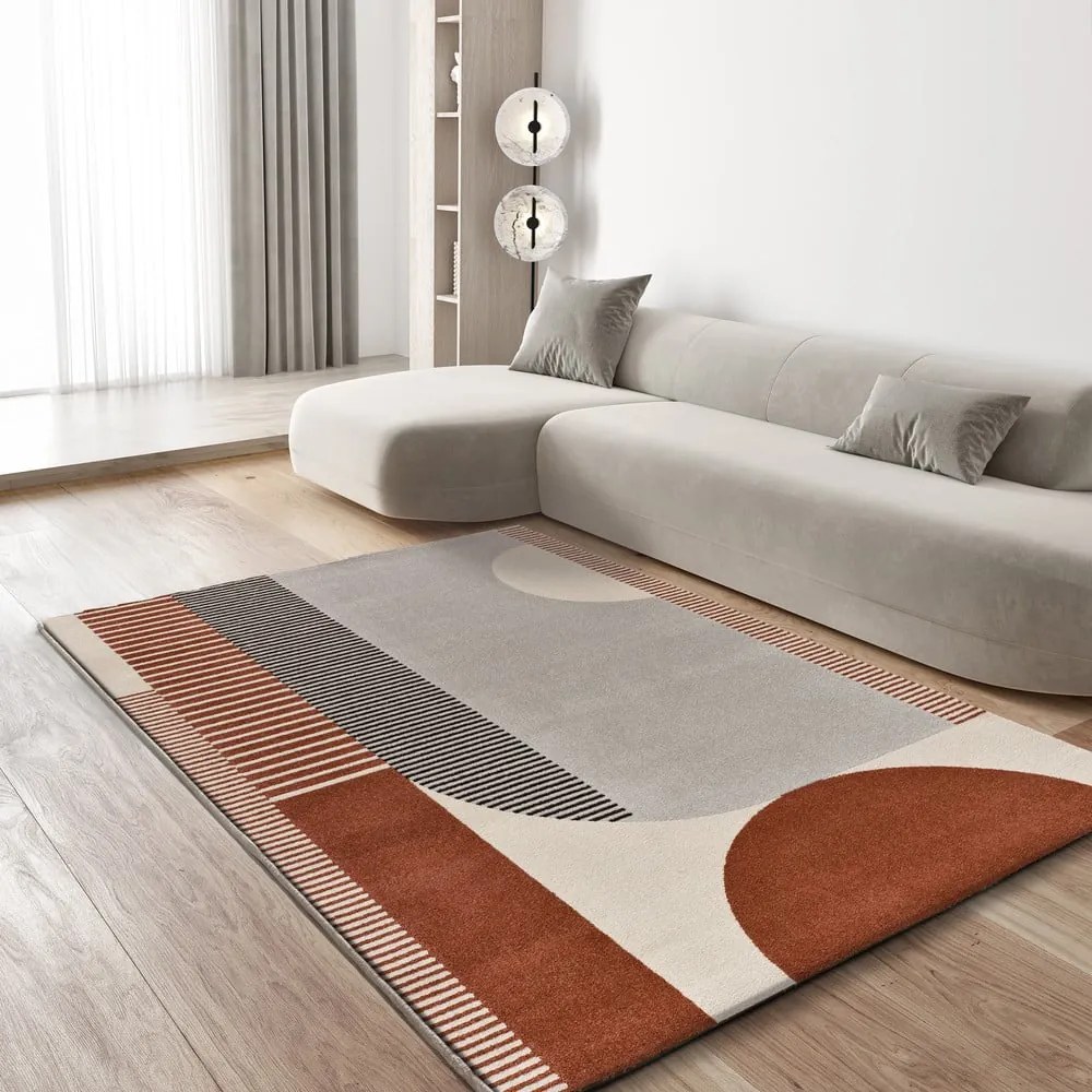 Piros-szürke szőnyeg 200x290 cm Gaia – Universal