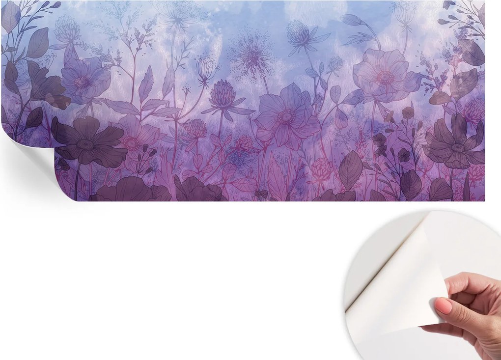 Öntapadós fotótapéta Falra 3D Loft Pasztell virágok 250x104 cm