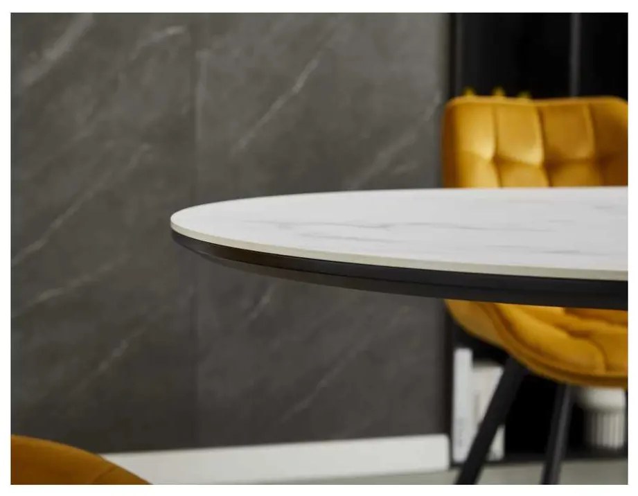 Maxwell II étkezőasztal 140 x 80 cm, fehér / fekete