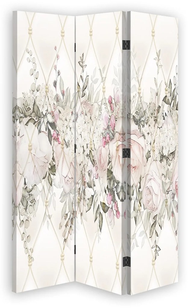 Gario Paraván Pasztell virágok Méret: 145 x 170 cm, Kivitelezés: Forgó paraván 360°
