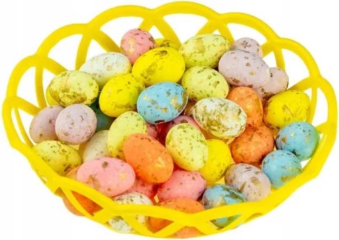 Aranyozott hungarocell tojás dekoráció kosárban