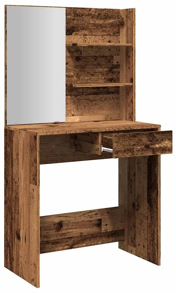 öltözőasztal tükörrel Régi fa 74,5x40x141 cm
