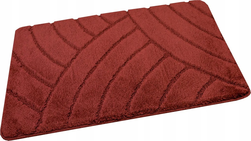 Fürdőszobaszőnyeg Csúszásgátló Piros Kármin Szőnyeg Sash 50x60 cm