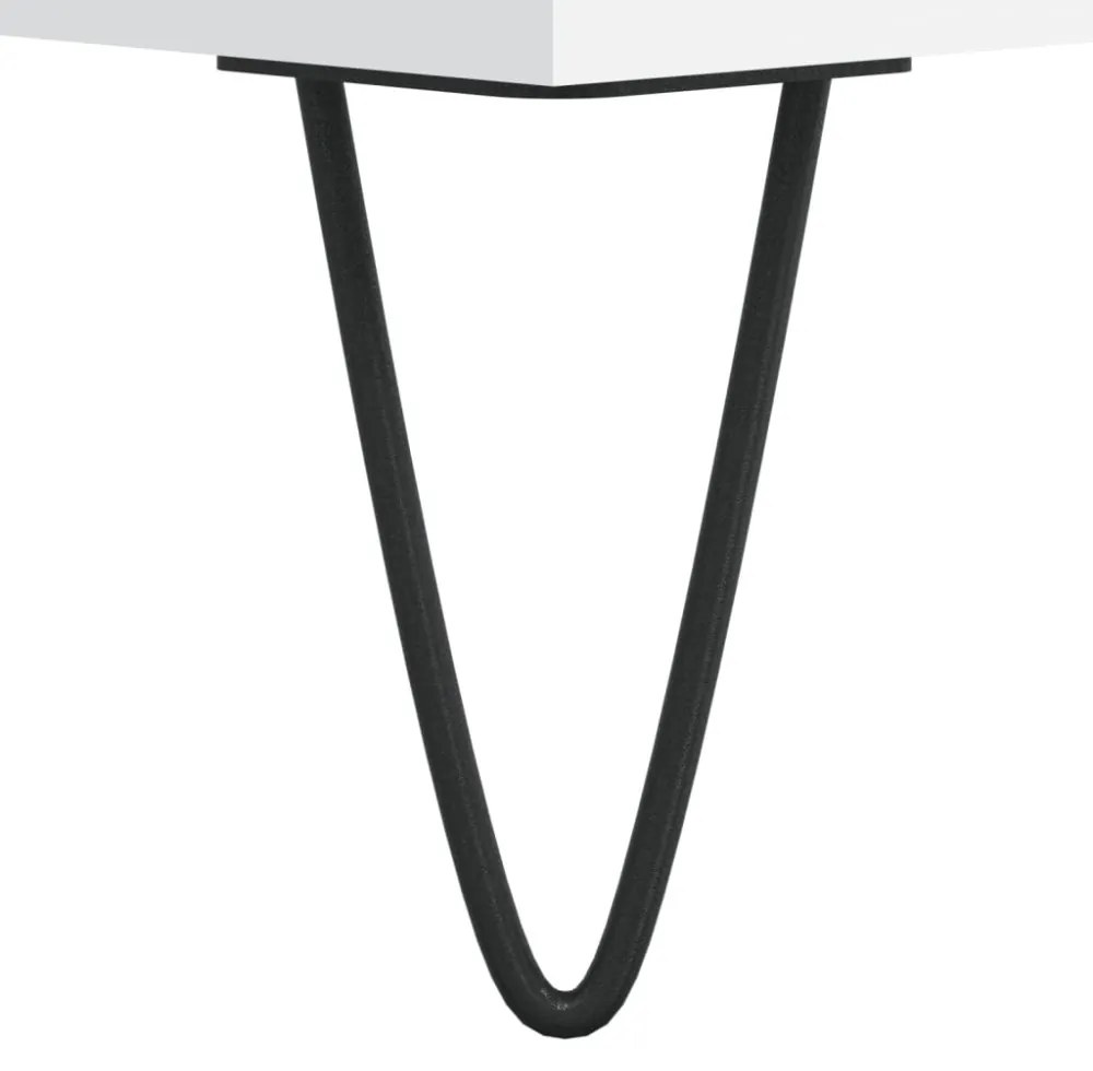 vidaXL 2 db fehér szerelt fa éjjeliszekrény 40 x 30 x 50 cm