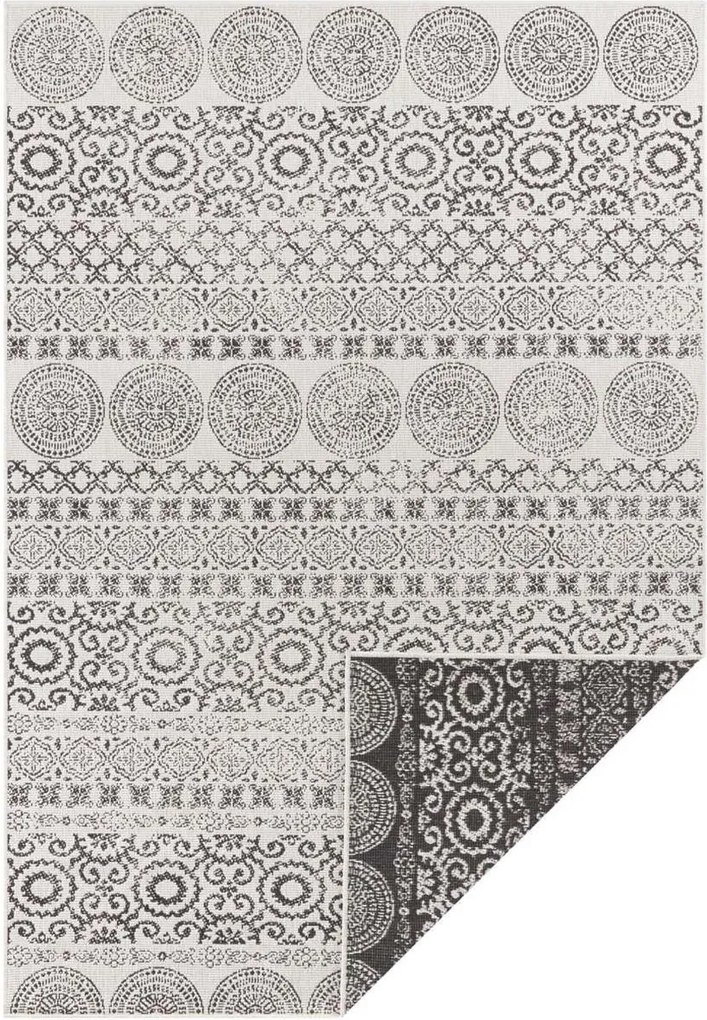 Fekete kétoldalas szőnyeg,lapos 120x170cm