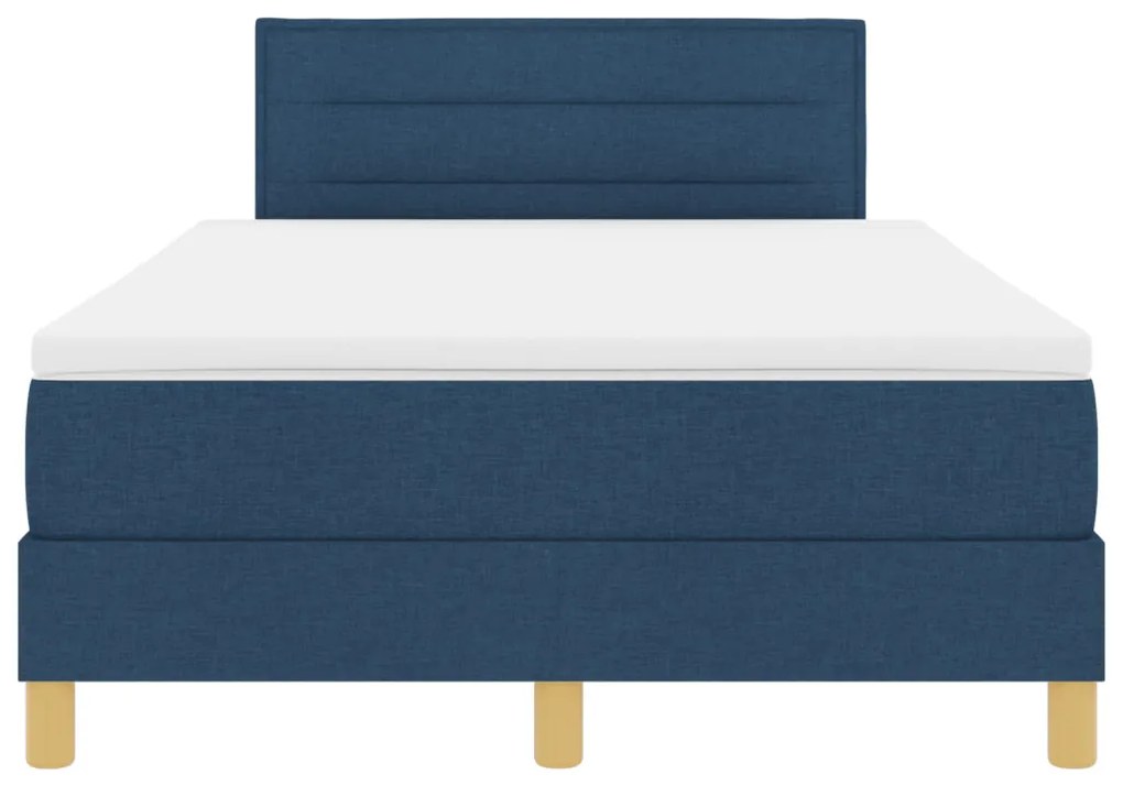 Box Spring Ágy Matraccal Kék 120x200 cm Szövet