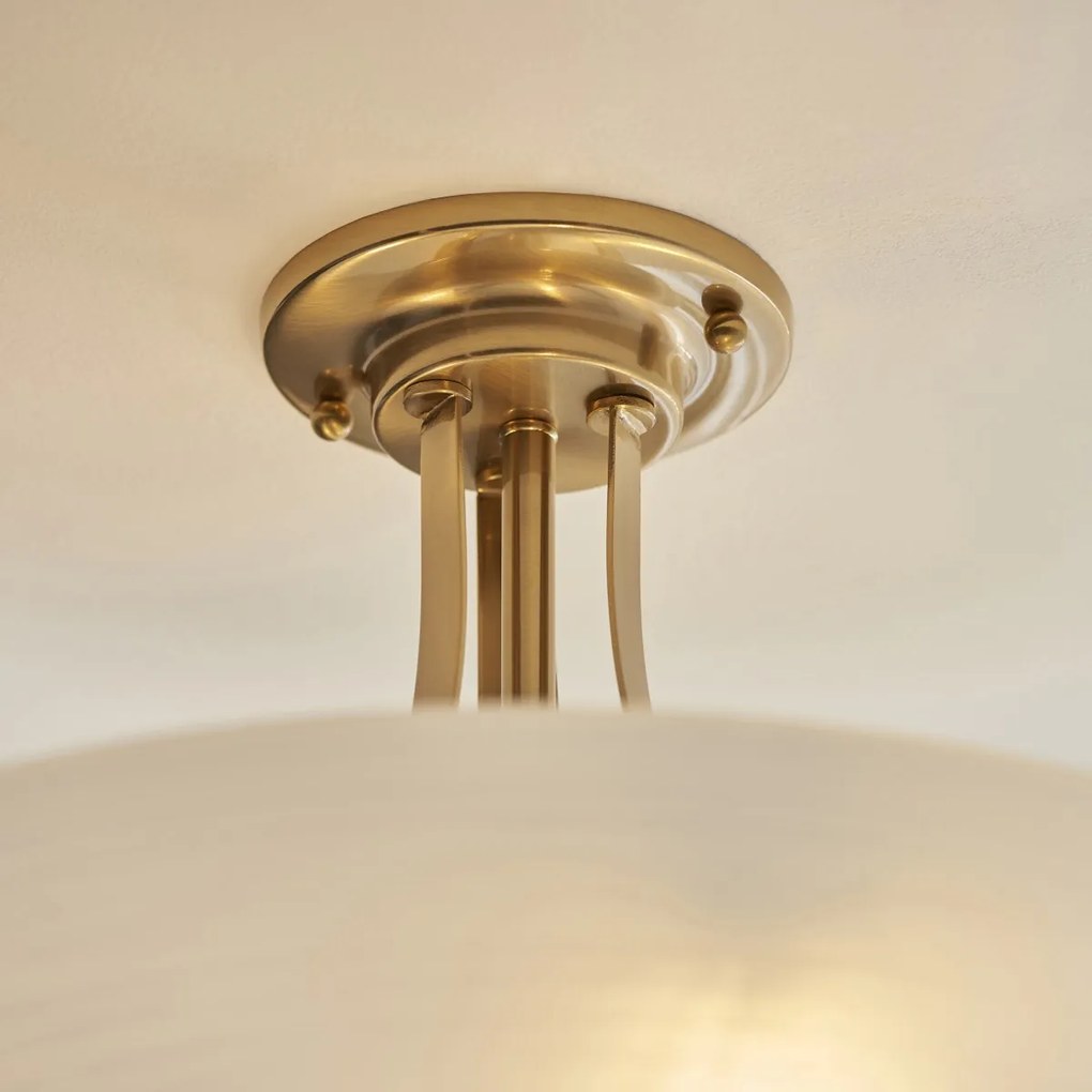 Endon glamour modern mennyezeti lámpa welles antik sárgaréz fehér end112438