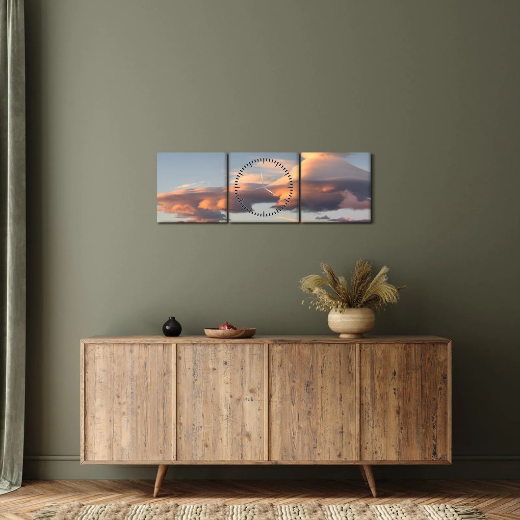 Kép - Varázslatos ég (órával) (90x30 cm)
