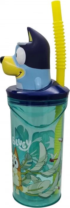Bluey Splash 3D műanyag szívószálas pohár 360 ml