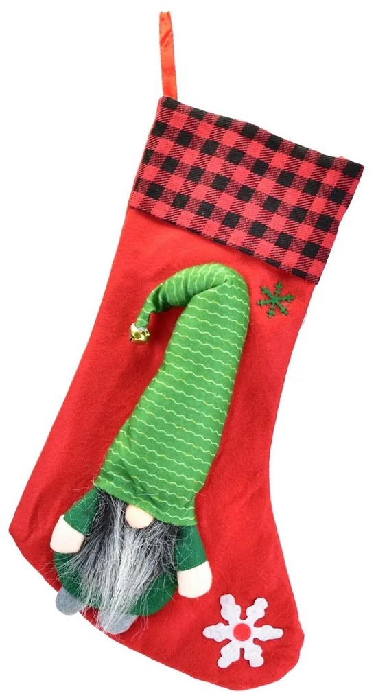 Manó karácsonyi filc csizma, 43 x 24 cm