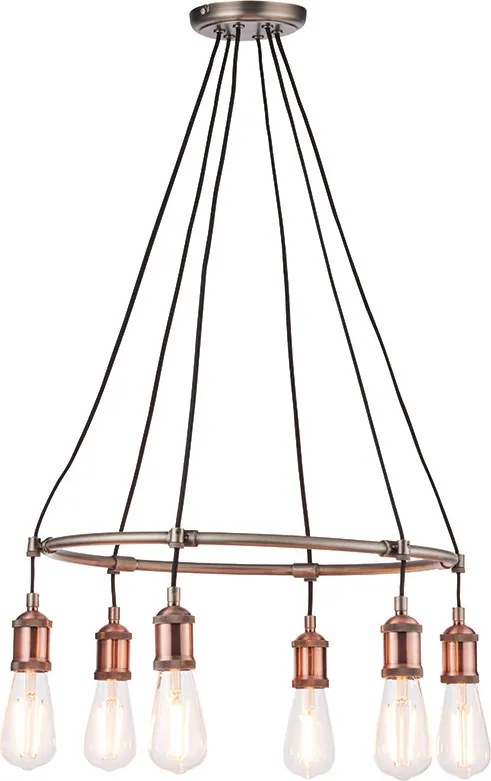 Endon HAL 76337 Függőlámpa 6x40W/E27 IP20