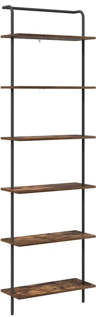 Könyvespolc Füstölt tölgy 60 x 24 x 203 cm Faanyag