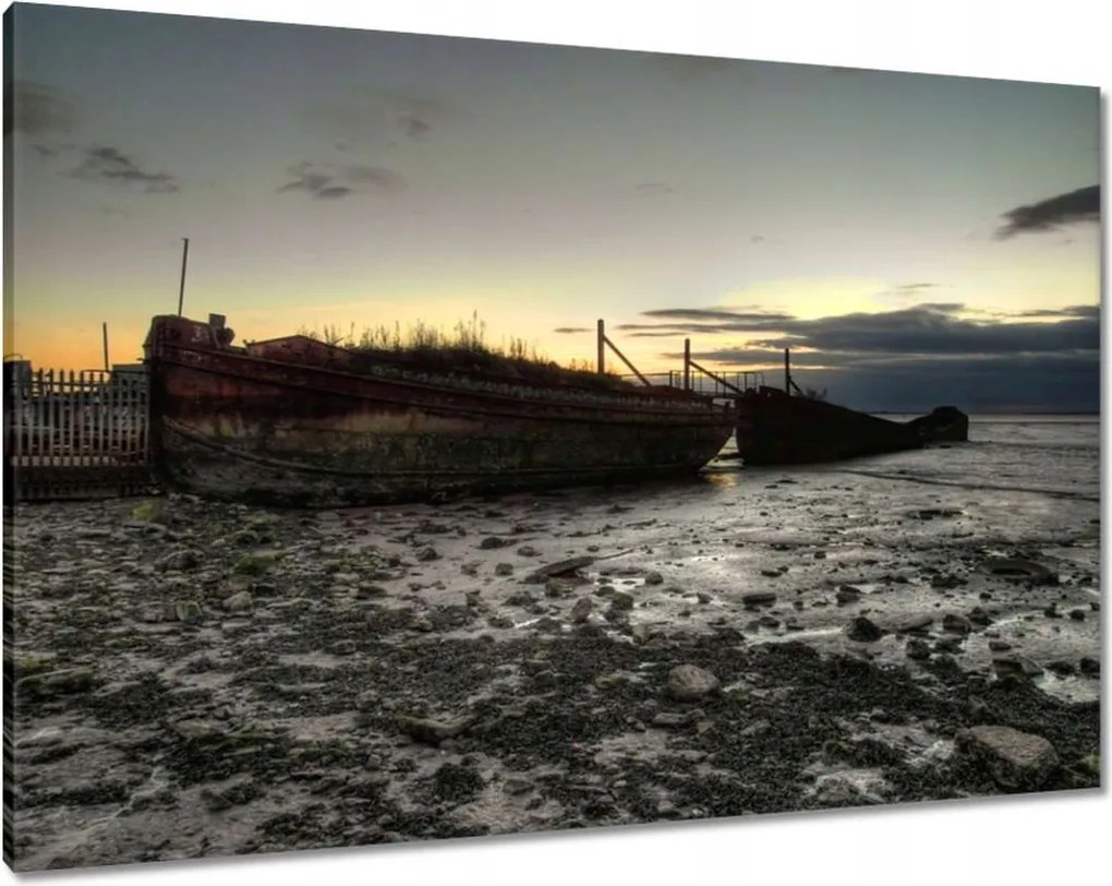 Vászonkép 100x70 Horgászcsónakok