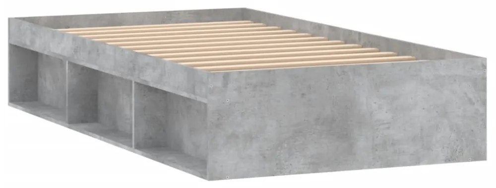 betonszürke ágykeret 90 x 190 cm