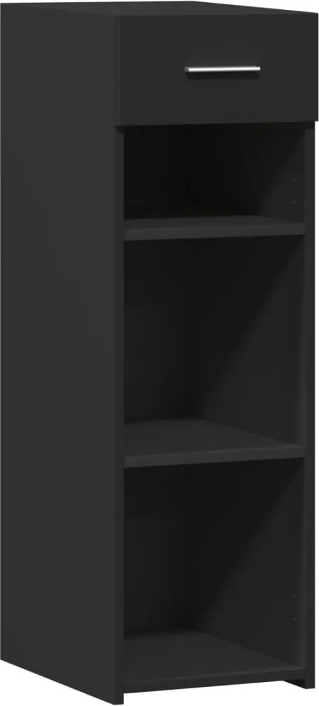 vidaXL fekete szerelt fa tálalószekrény 30 x 42,5 x 93 cm