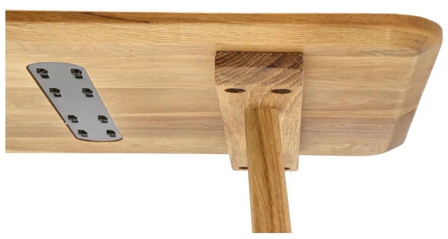 Tölgyfa étkezőasztal 44.5x100 cm Bodo – Villa Collection