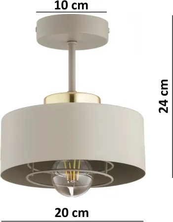 BRILAGI - Felületre szerelhető csillár SPRING 1xE27/60W/230V Ø 20 cm bézs/arany