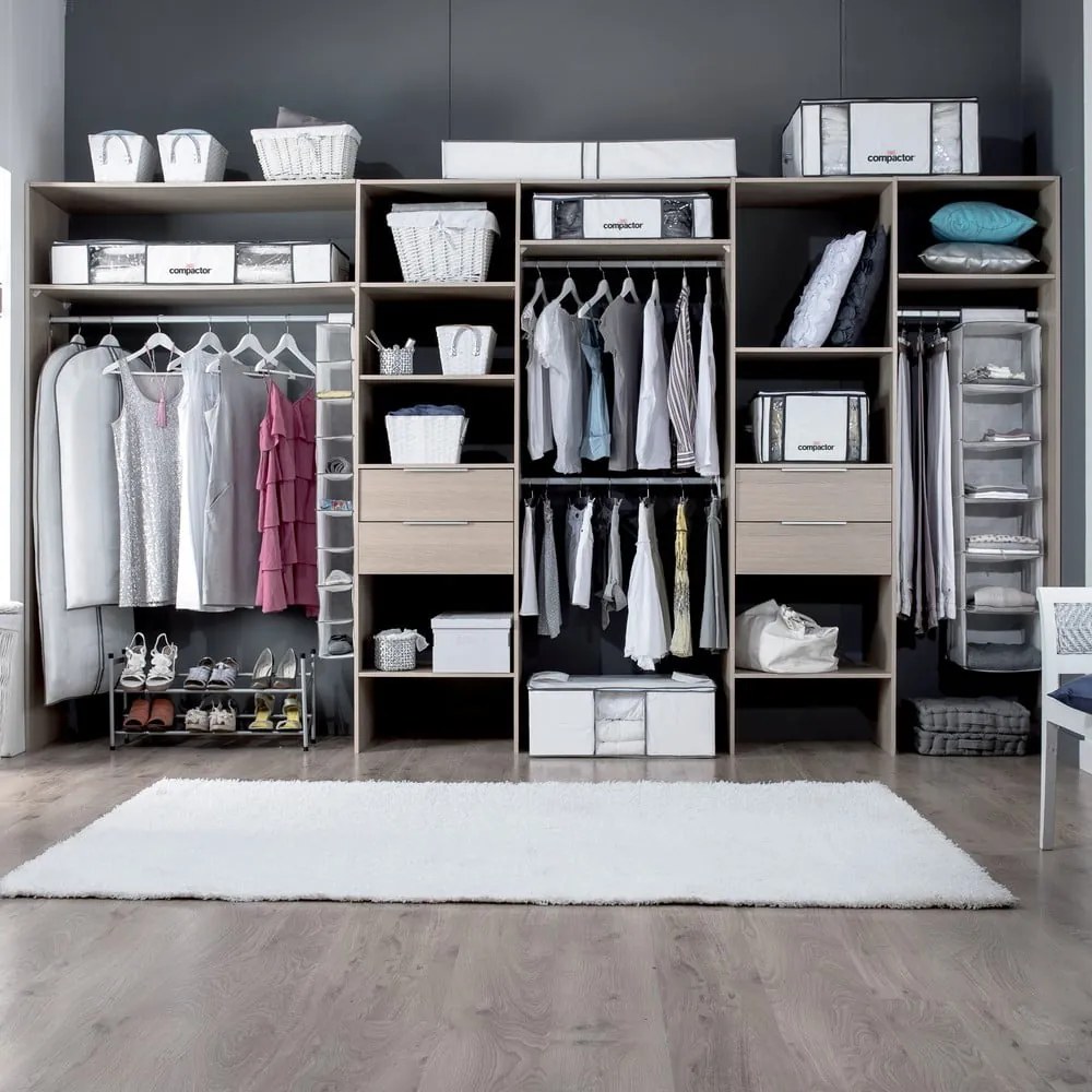 Vákuumos textil-műanyag ágy alatti tárolódoboz 105x45x15,5 cm Life – Compactor