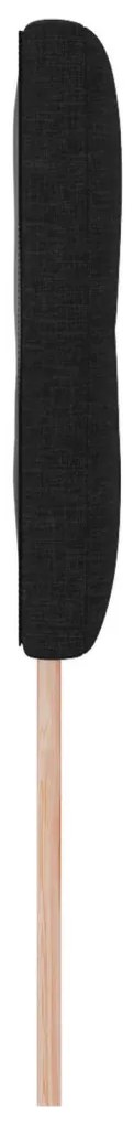 Fejtámla Gombos Rásegítős Fekete 140 cm Textil