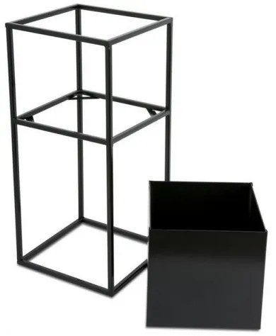 Virágállvány 50x24 cm fekete színben