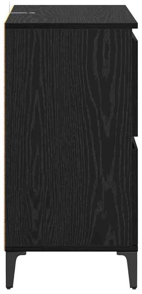 Széf Fekete tölgy 60 x 35 x 70 cm Műszaki fa és vas