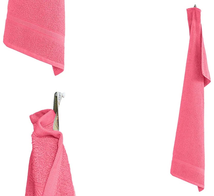 CLARYSSE ELEGANCE fürdőlepedő 70x140 cm korall, 100% pamut