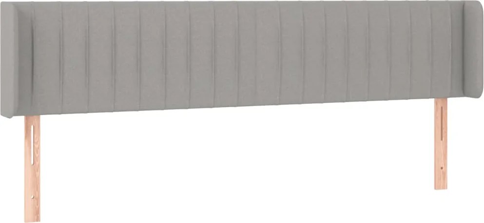 vidaXL világosszürke szövet fejtámla 163x16x78/88 cm