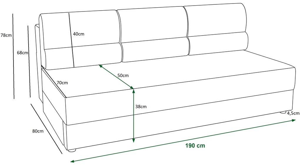 Kétszemélyes kanapé Radiant (sötétszürke + fekete). 1056821
