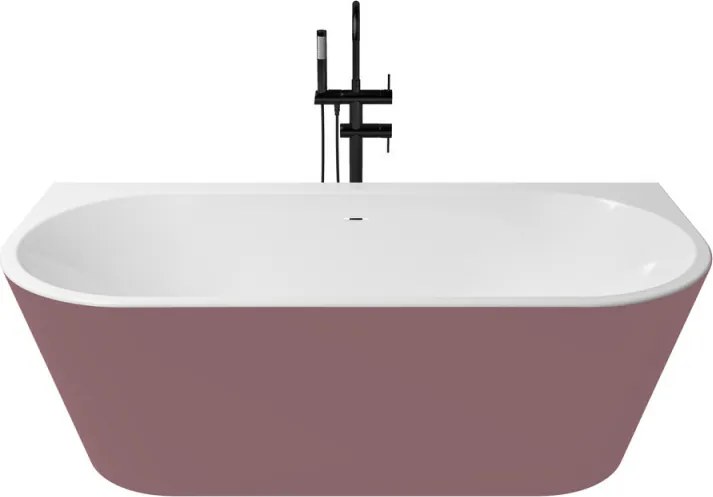 Aidar Wall kád_80x170_Rosa Metallic/Blanco Brillo