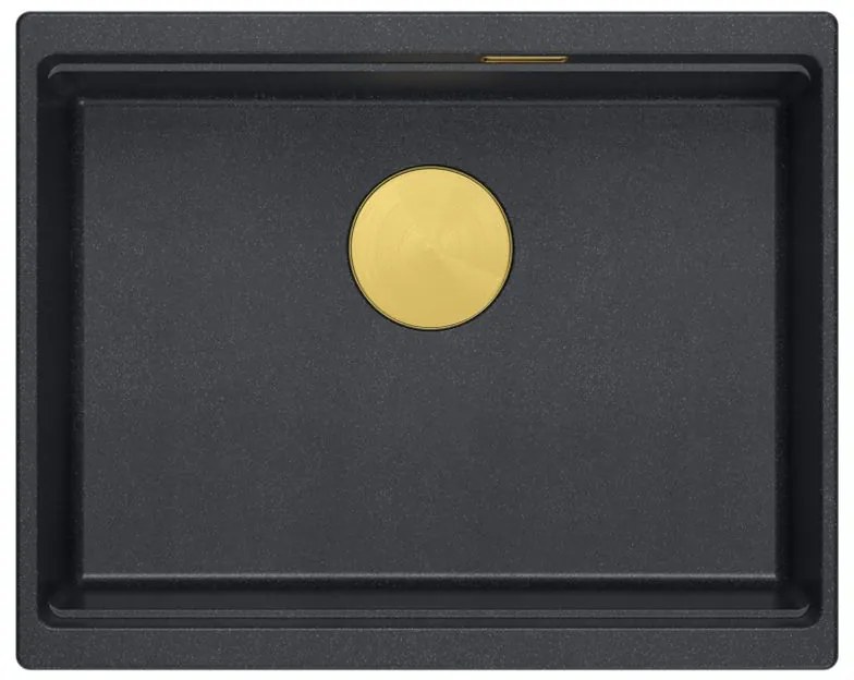 gránit mosogató Logan 100 Black Metallic