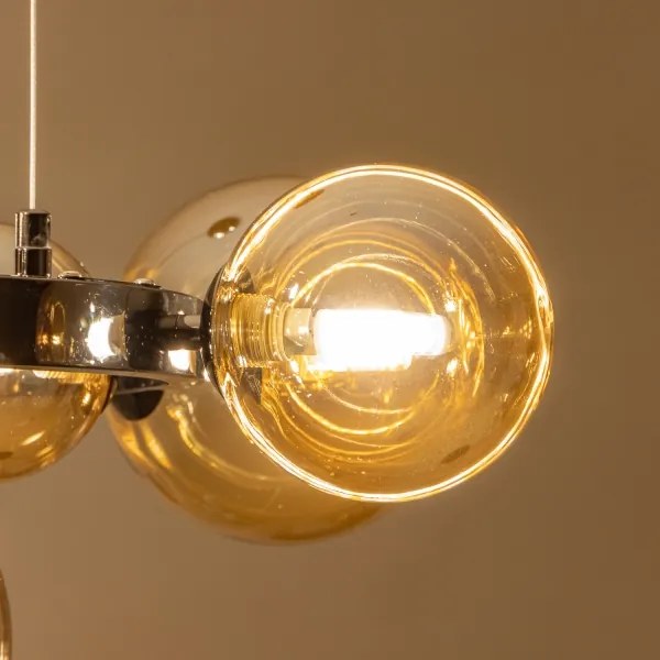 Brilagi - LED Csillár zsinóron MILLA 15xG9/3W/230V fényezett króm/arany