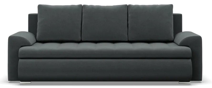 Tokio kanapéágy, bársony, szürke