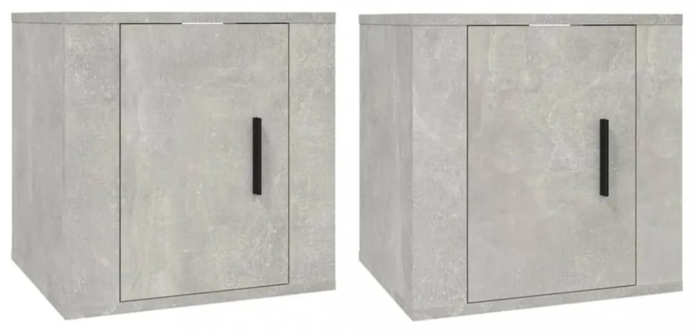 2 db betonszürke fali TV-szekrény 40x34,5x40 cm