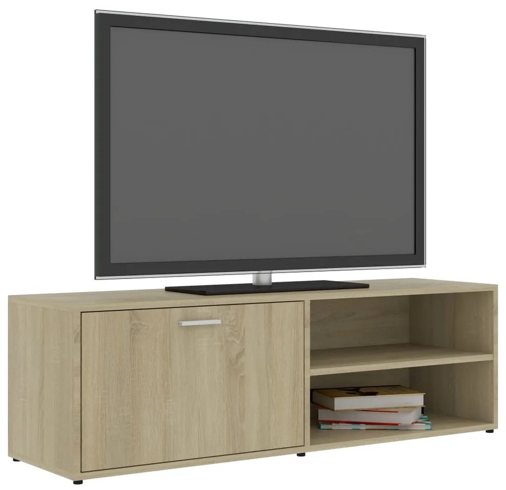 sonoma tölgy színű szerelt fa TV-szekrény 120 x 34 x 37 cm