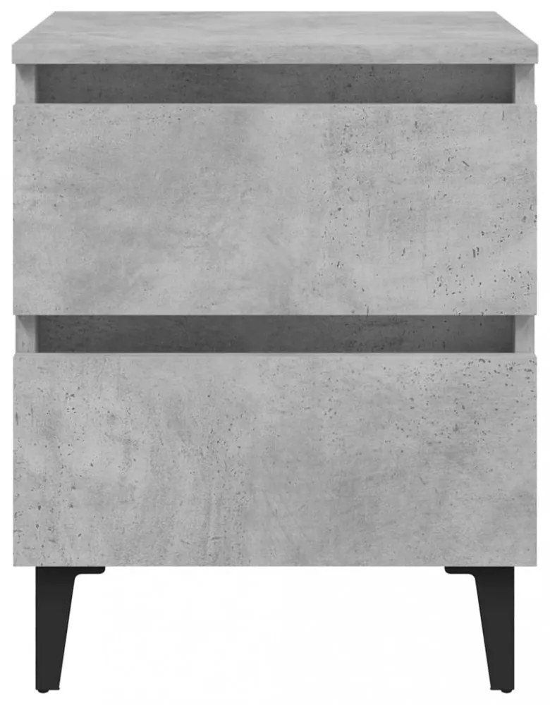 betonszürke szerelt fa éjjeliszekrény 40 x 35 x 50 cm