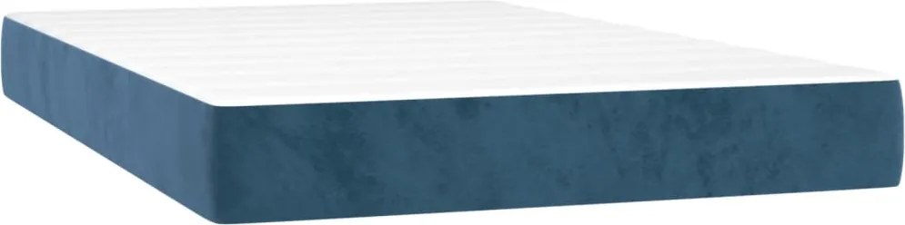 vidaXL sötétkék bársony zsebrugós ágymatrac közepes keménységű 120x200x20 cm