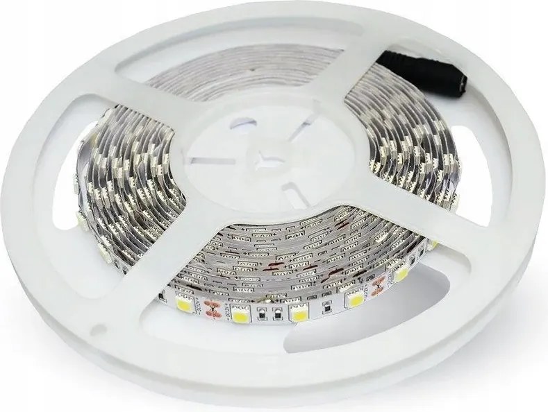 Led szalag 5m SMD5050 300LED 24V IP20 9W/m meleg szín 1000lm V-tac