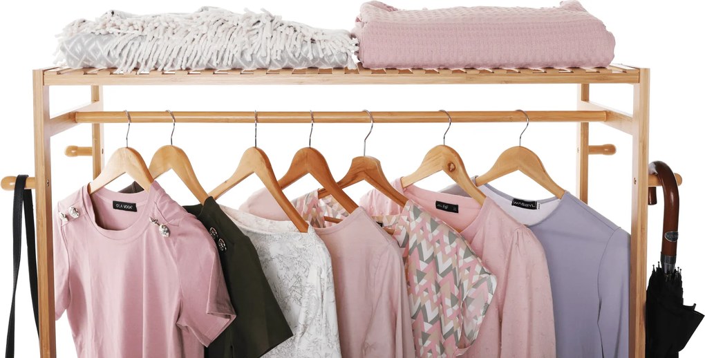 Szekrény szervező, természetes bambusz, MELAR