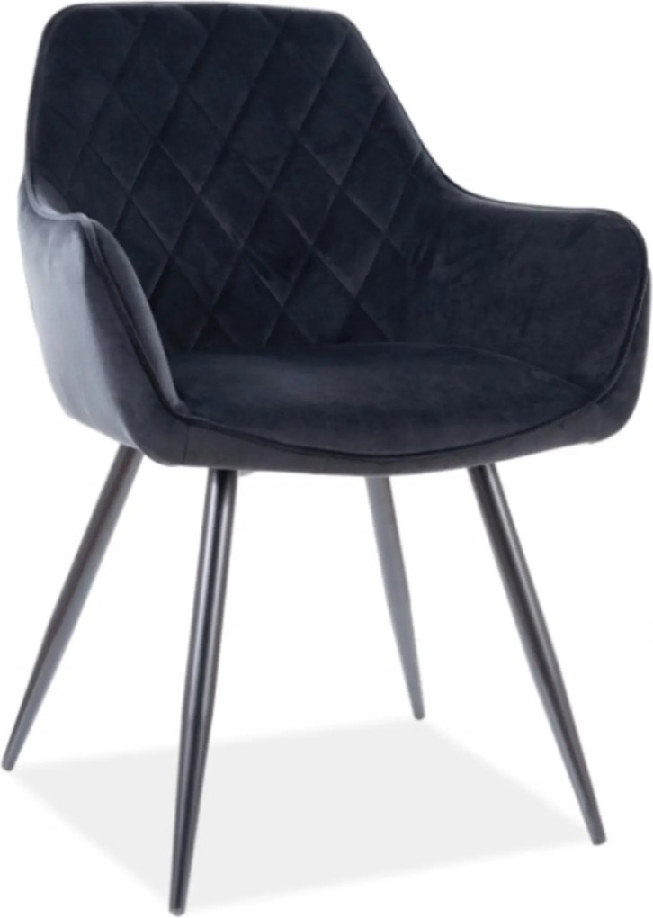 Velvet steppelt konyhai szék étkezőbe, konyhába modern fekete Linea