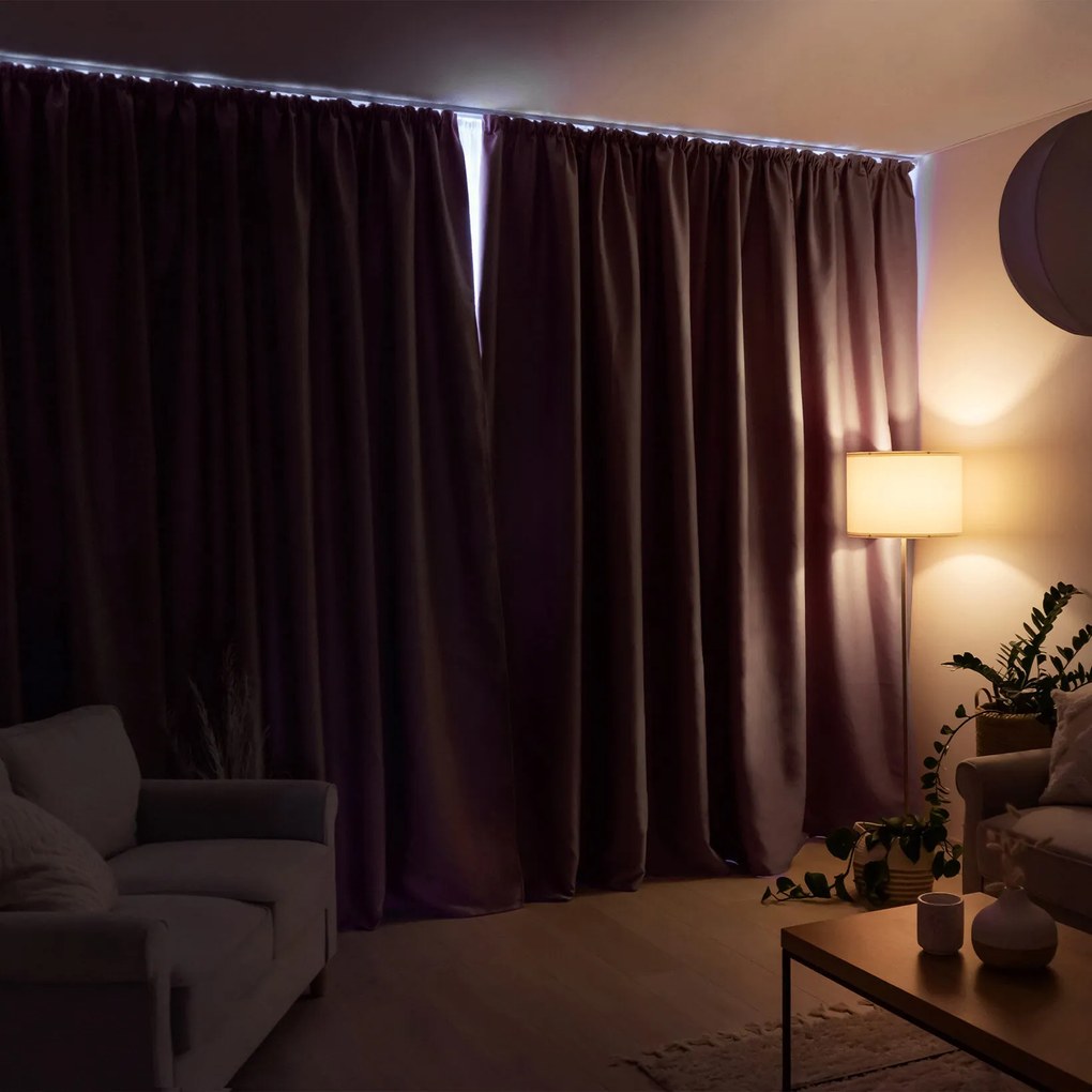 Goldea sötétítő függöny blackout szatén fényű - púderrózsaszín 270x180 cm