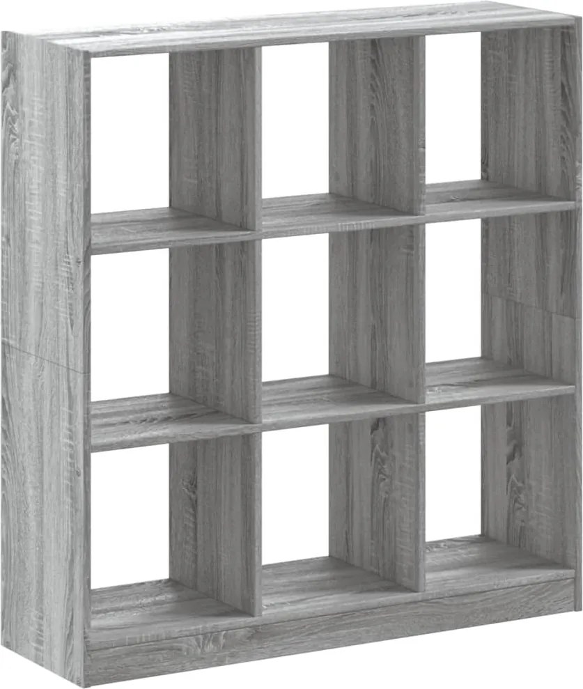 vidaXL szürke sonoma színű szerelt fa könyvespolc 102 x 32 x 108 cm