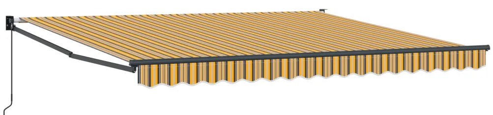 Manuális Behúzható Napellenző Multicolor Csík 400x300 cm