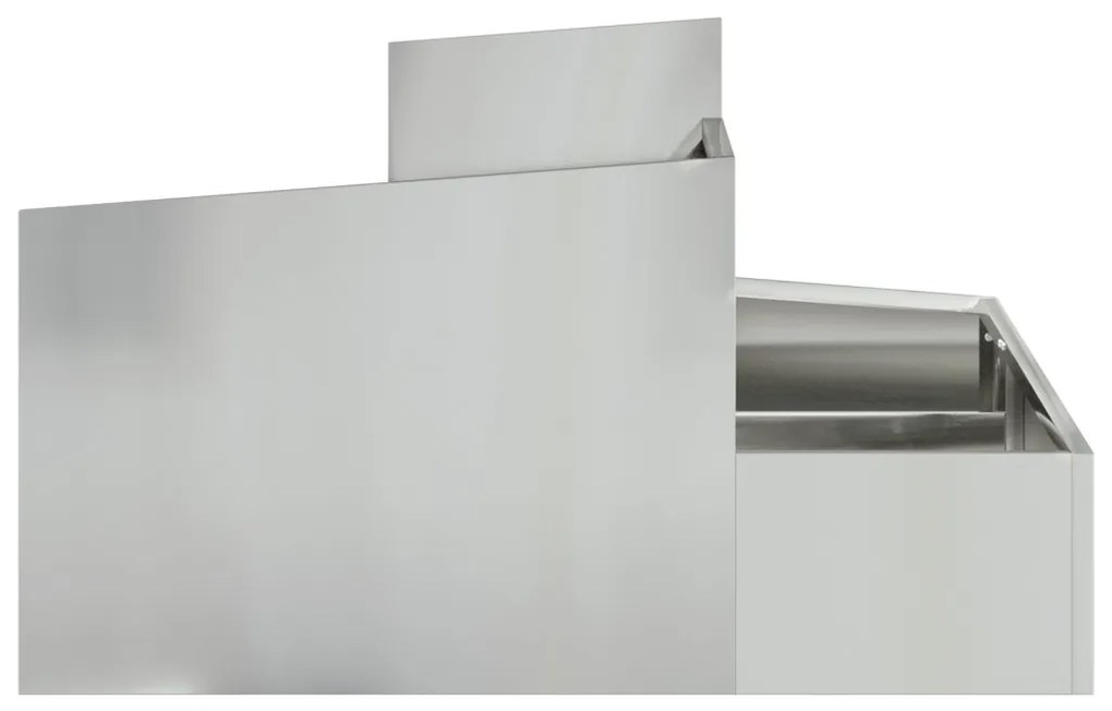 virágcserép 80x80x50 cm galvanizált acél