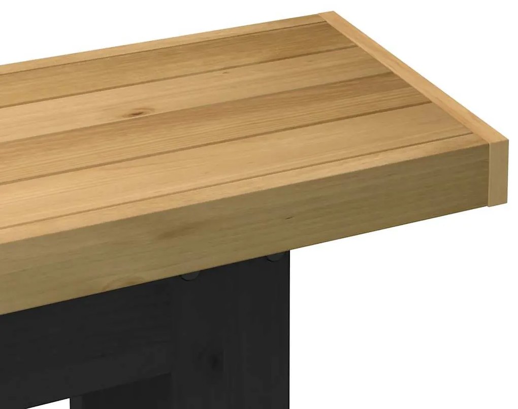 konzolasztal NOAIN U alakú lábak 120x30x75 cm tömör fa fenyőfa